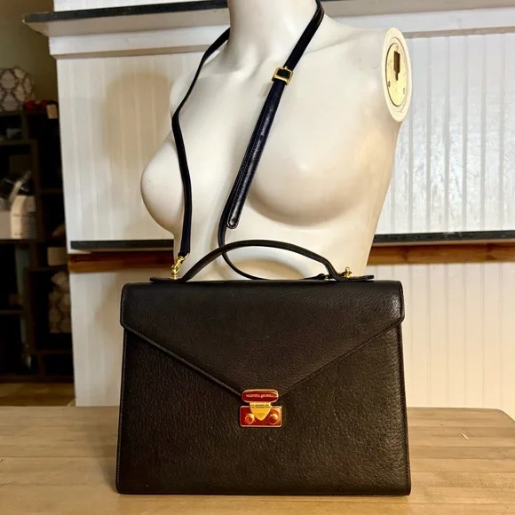 Valentino Garavani Black Leather Crossbody Shoulder Bag